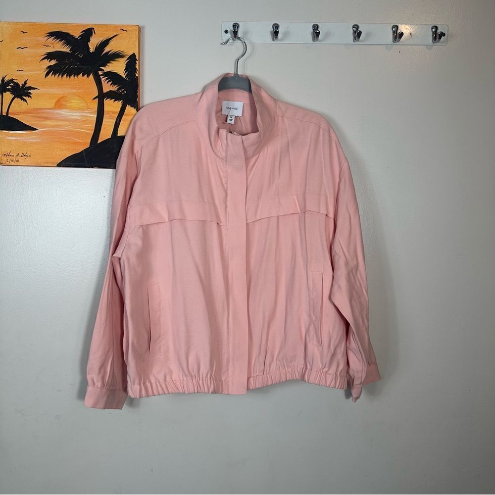 Nine West Light Pink Bomber Jacket RAYON